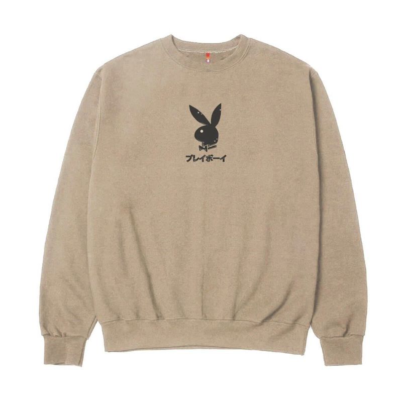 Sudadera Con Capucha Playboy Ace Of Spades Crewneck Sweat Hombre Marrom | 8193-FMOQY