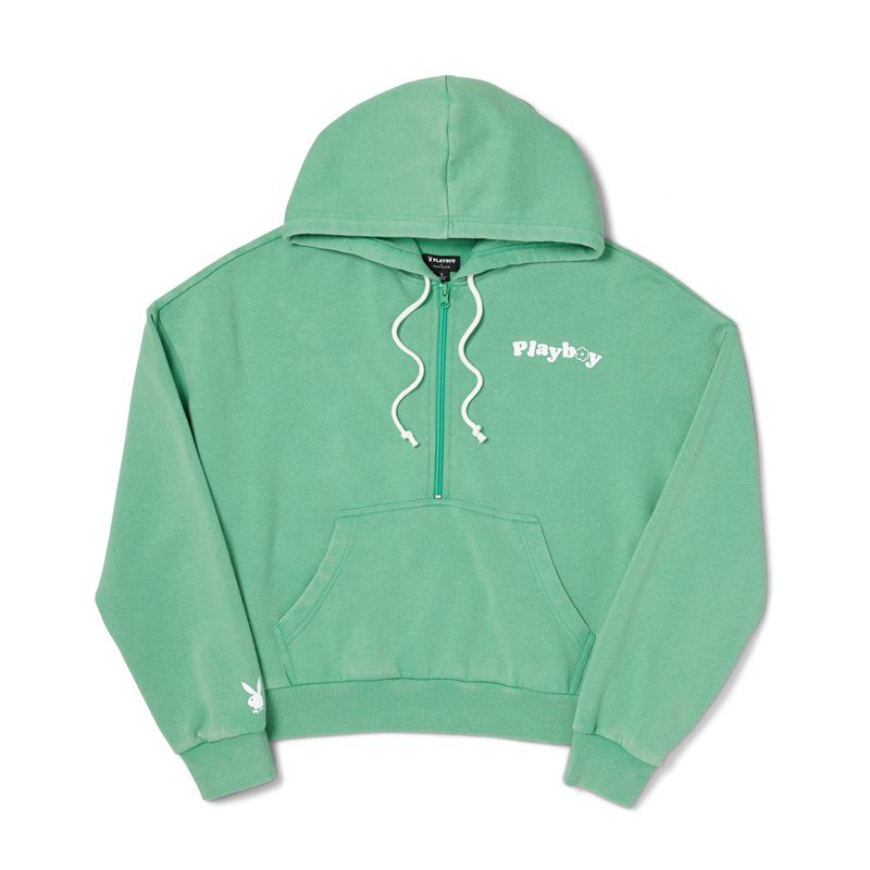 Sudadera Con Capucha Playboy Campfire Mujer Verdes | 1675-WLQXR