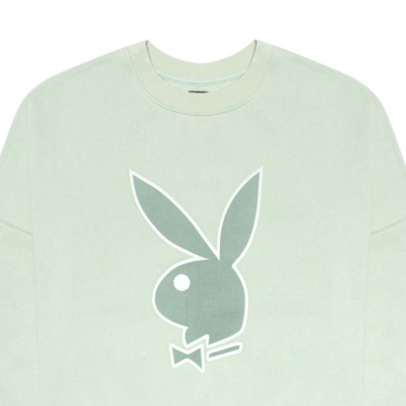 Sudadera Con Capucha Playboy Classic Bunny Crewneck Mujer Verde Menta Verdes | 0527-KJFOC