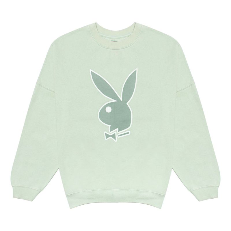 Sudadera Con Capucha Playboy Classic Bunny Crewneck Mujer Verde Menta Verdes | 0527-KJFOC