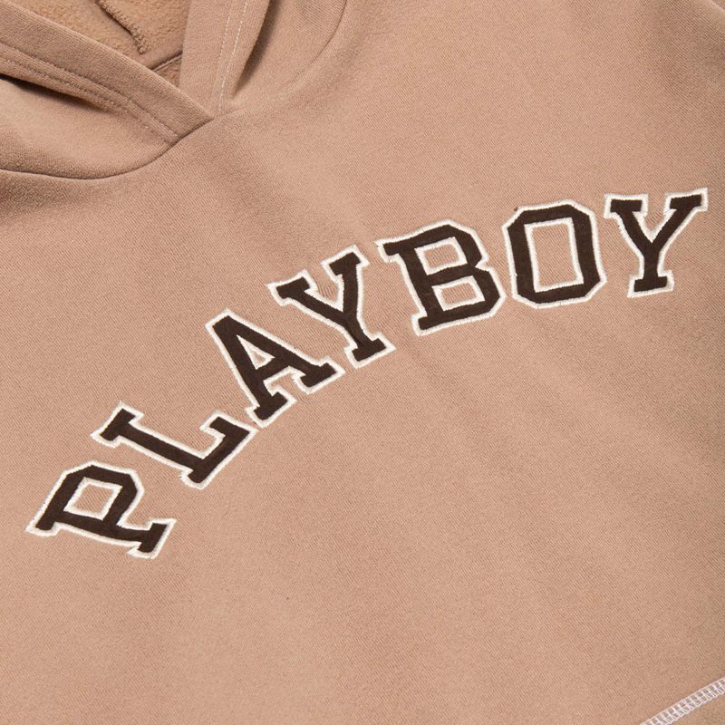 Sudadera Con Capucha Playboy Classic College Mujer Marrom | 9725-FRUJG