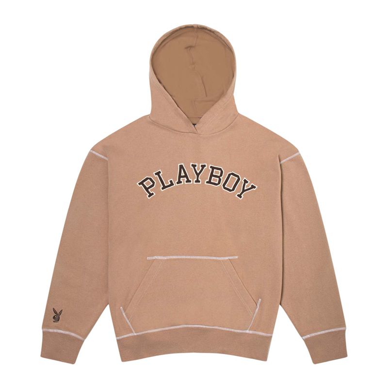 Sudadera Con Capucha Playboy Classic College Mujer Marrom | 9725-FRUJG