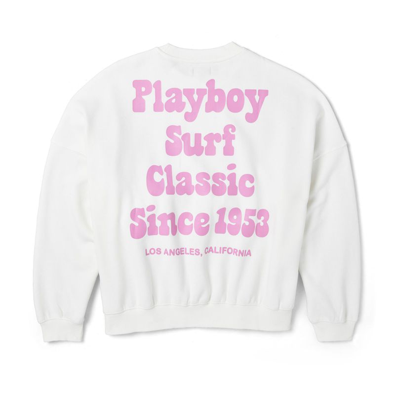 Sudadera Con Capucha Playboy Coconut Girl Crew Neck Mujer Blancos Morados | 3968-CVQJT