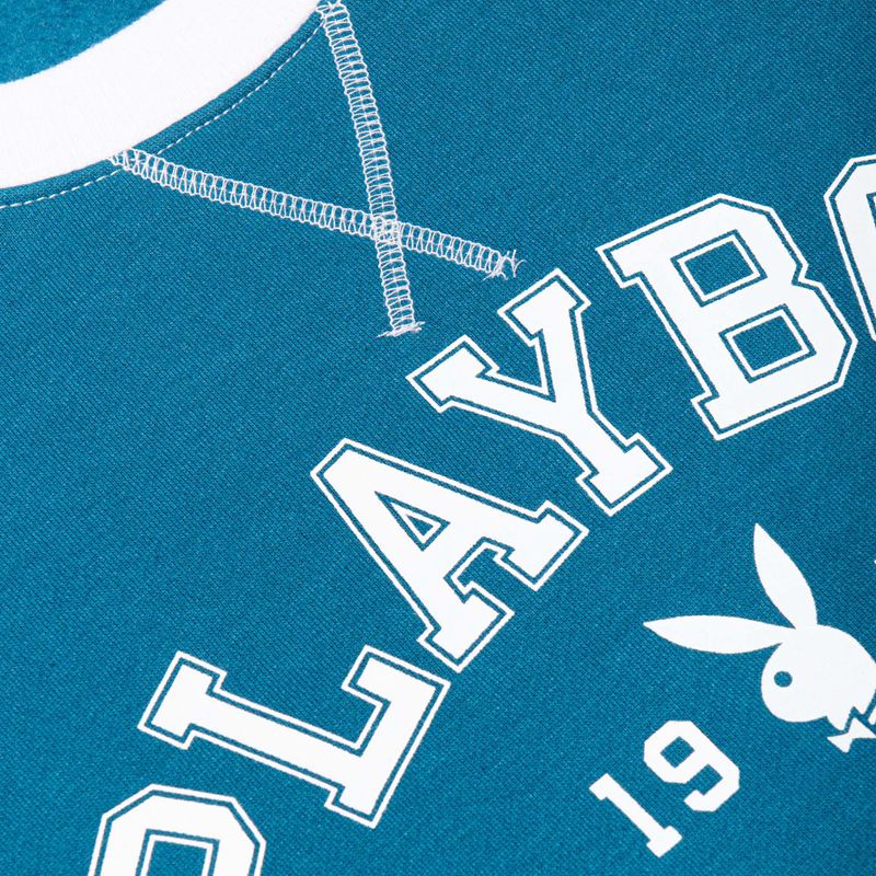 Sudadera Con Capucha Playboy Contrast 1953 Crewneck Mujer Azules | 2073-ONZBW