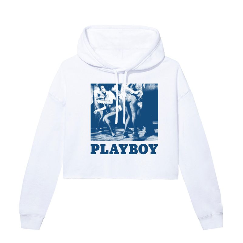 Sudadera Con Capucha Playboy Dancing Bunnies Mujer Blancos Rojos | 6082-CYRJV