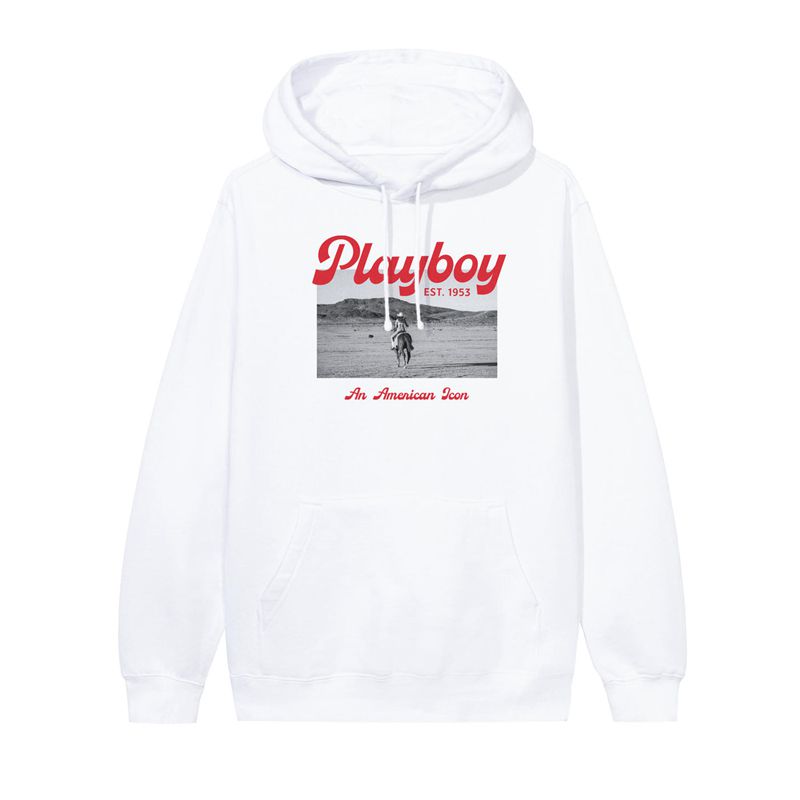 Sudadera Con Capucha Playboy Desperado American Icon Hombre Blancos | 0432-XJBFK