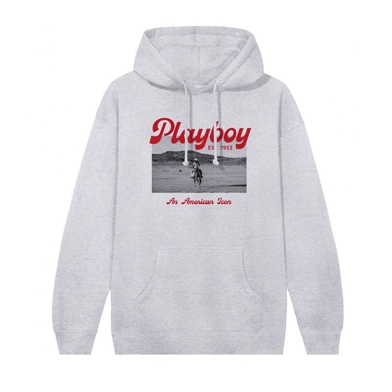 Sudadera Con Capucha Playboy Desperado American Icon Mujer Blancos | 5246-WXTND