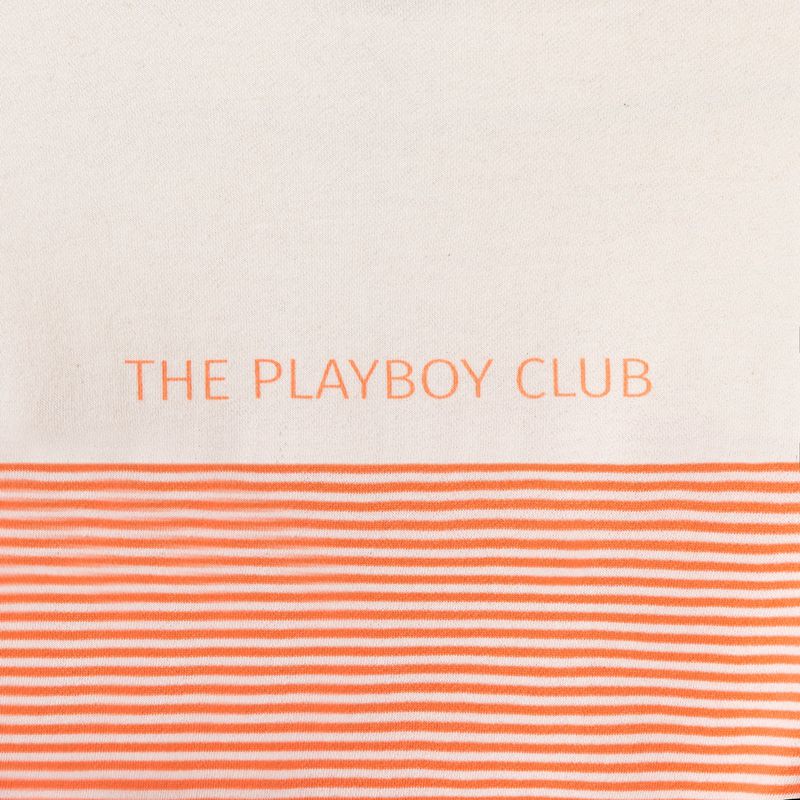 Sudadera Con Capucha Playboy Drop Stripe Vip Club Quarter Zip Hombre Naranjas | 4019-PBCSJ