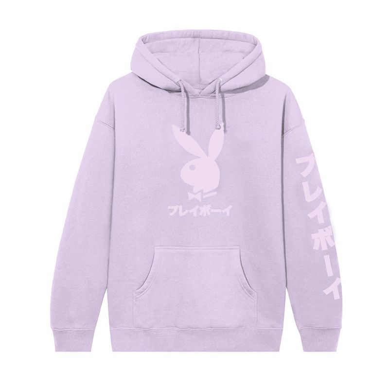 Sudadera Con Capucha Playboy Japanese Rabbit Head Hombre Morados | 2048-RNUEG