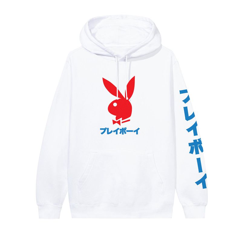 Sudadera Con Capucha Playboy Japanese Rabbit Head Hombre Blancos | 6527-FKHOE