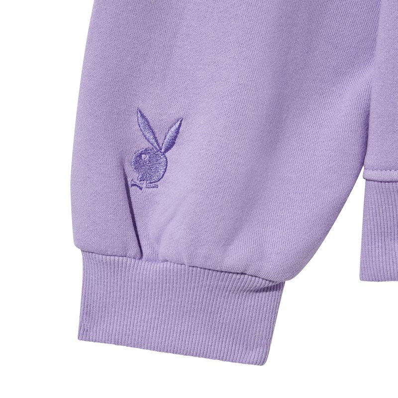 Sudadera Con Capucha Playboy Layered Mujer Morados | 3249-GIZJA