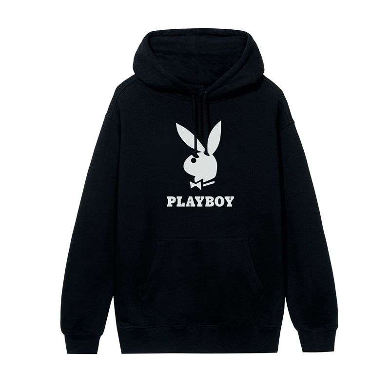 Sudadera Con Capucha Playboy Logo Hombre Marrom | 1287-DJYCG