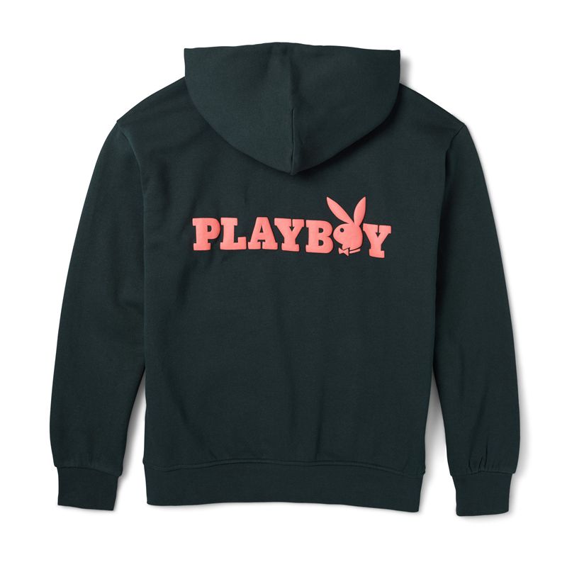 Sudadera Con Capucha Playboy Love Hombre Negros | 9452-QSRCD