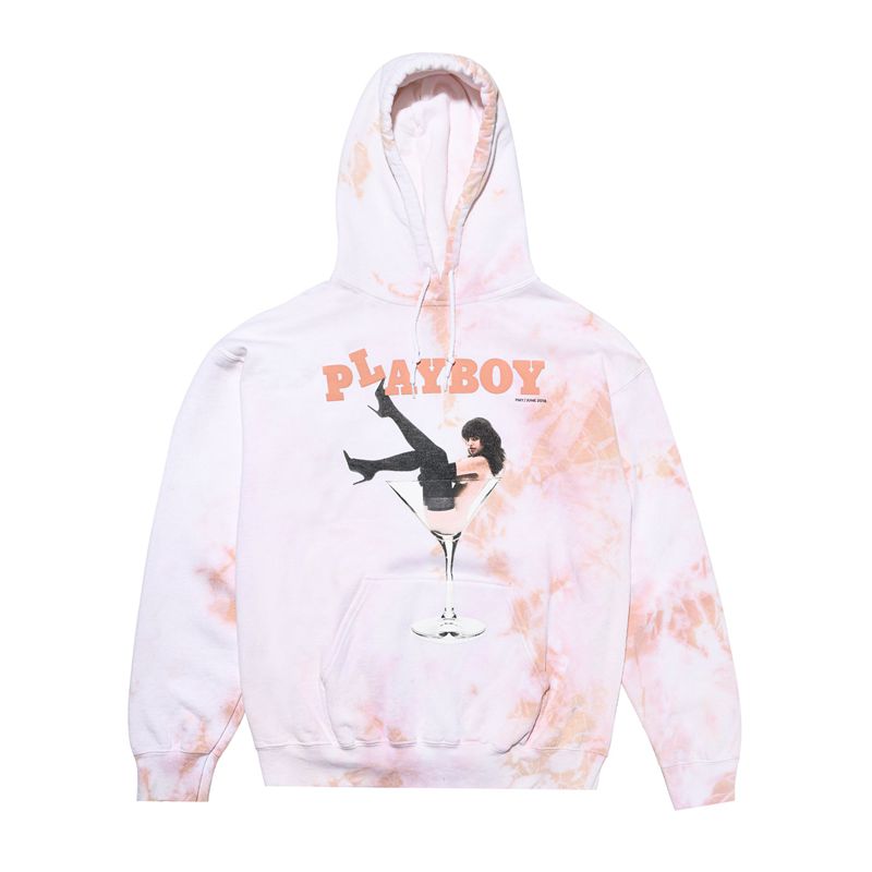 Sudadera Con Capucha Playboy May/June 2018 Cover Hombre Rosas | 1309-MTKWO