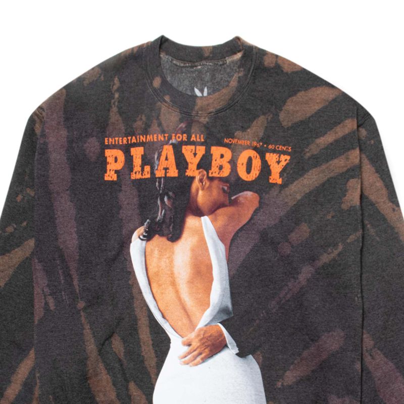 Sudadera Con Capucha Playboy November 1967 Tie Dye Crewneck Hombre Marrom | 0274-MKSBZ