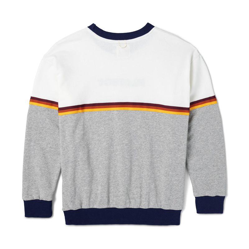 Sudadera Con Capucha Playboy Roadtrip Striped Mujer Blancos Grises | 0345-UYONE