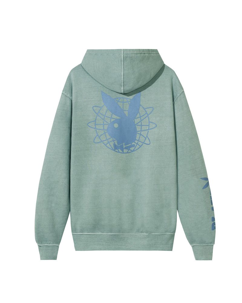 Sudadera Con Capucha Playboy Sun Washed Plby Mujer Verdes | 5462-VTHCJ