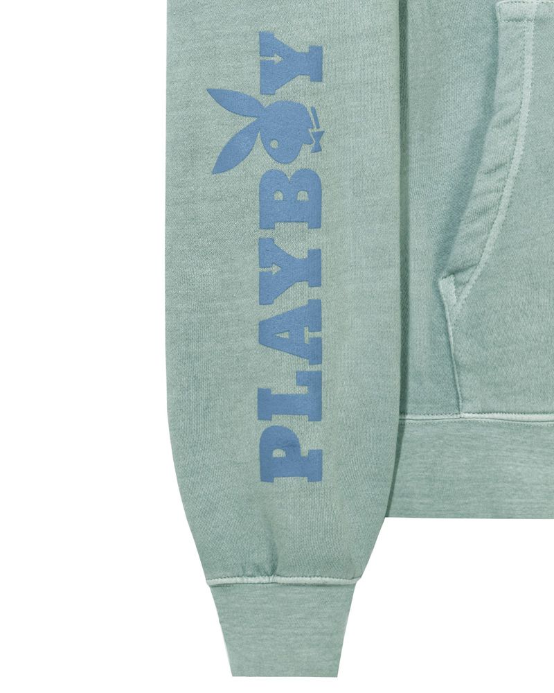 Sudadera Con Capucha Playboy Sun Washed Plby Mujer Verdes | 5462-VTHCJ