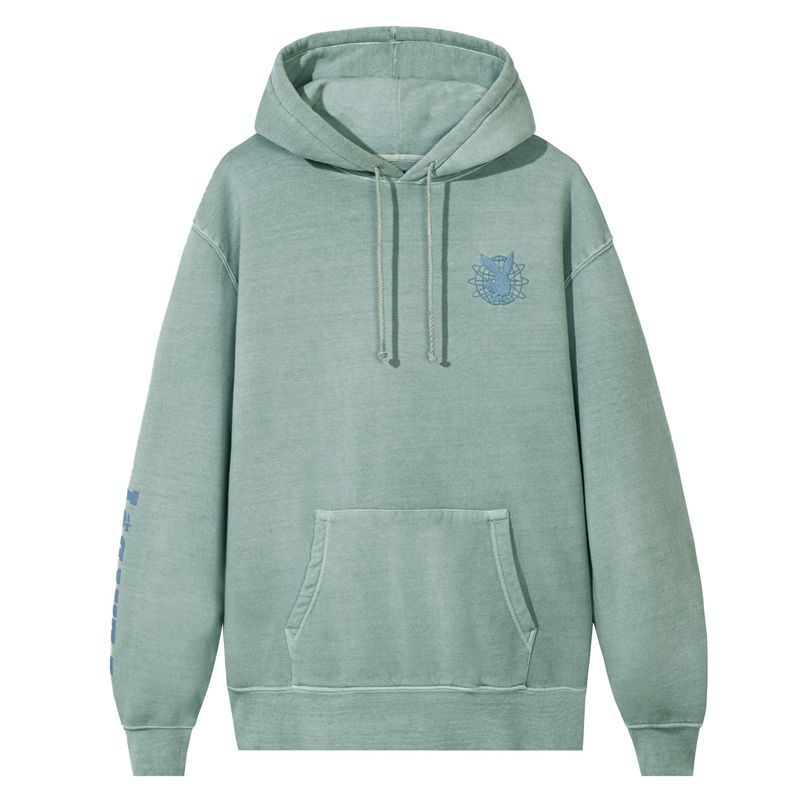 Sudadera Con Capucha Playboy Sun Washed Plby Hombre Verdes | 7591-DLOAP