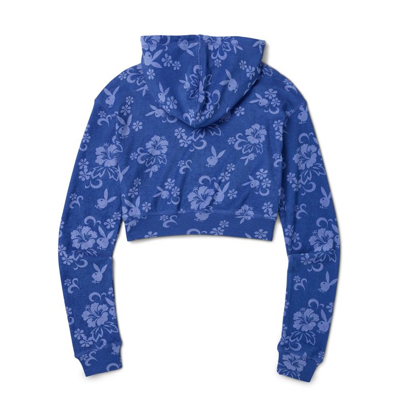 Sudadera Con Capucha Playboy Tidal Terry Mujer Azules | 0316-TXWLI