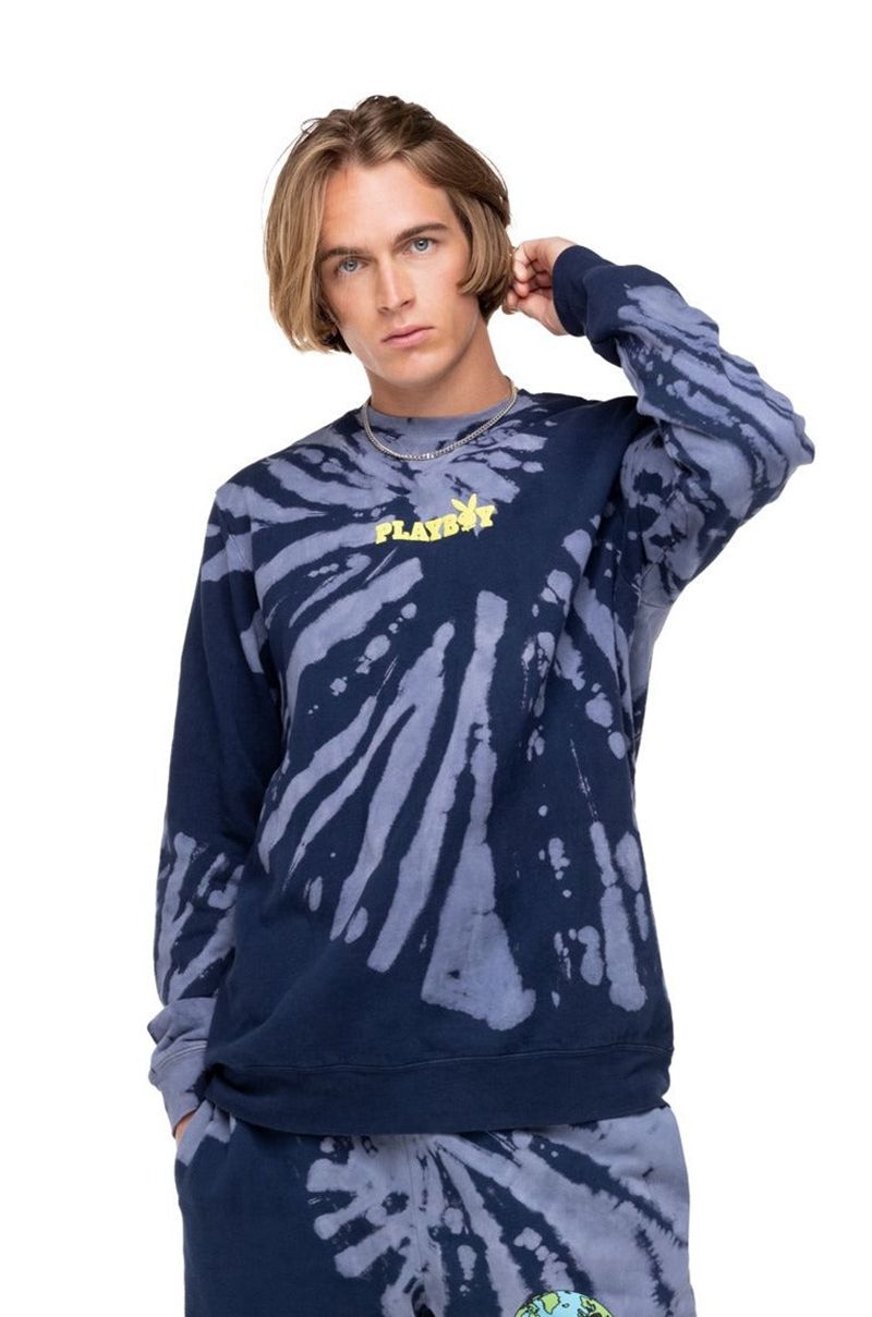 Sudadera Con Capucha Playboy Tie-Dye Au Naturel Mujer Negros Morados | 3452-OWNGK