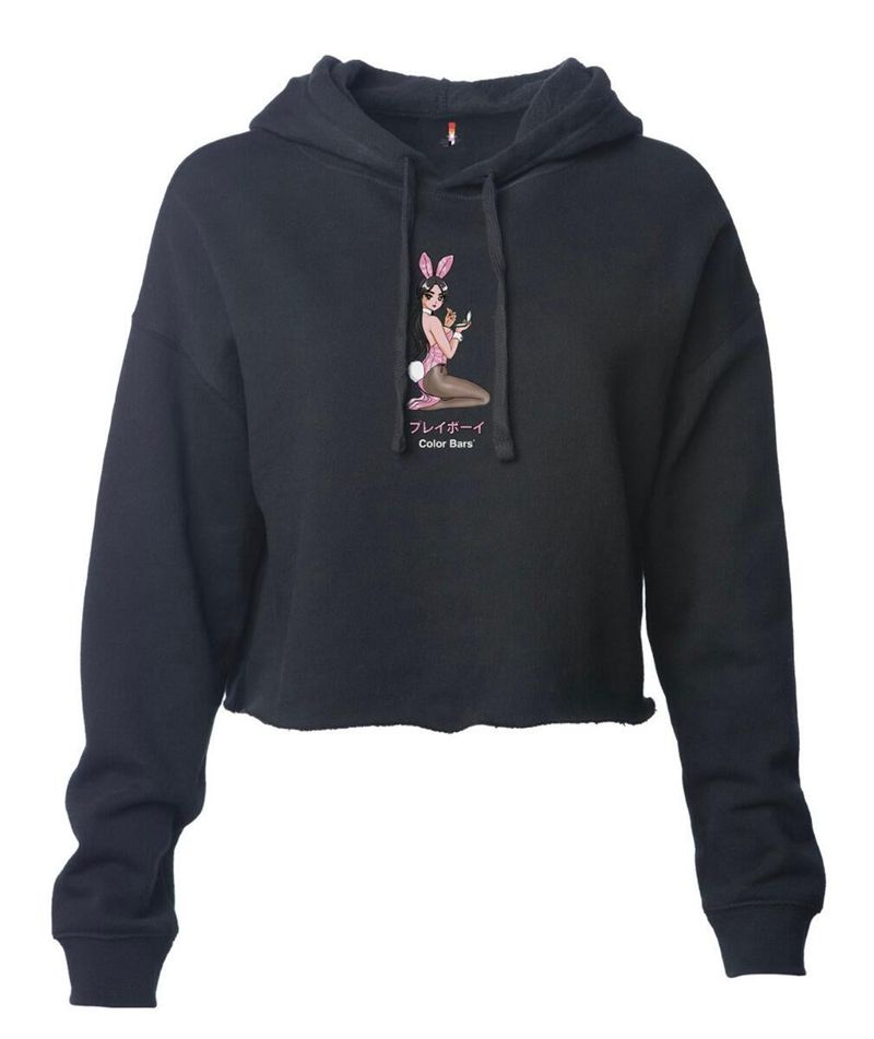 Sudadera Con Capucha Playboy Tokyo Club Lipstick Mujer Negros | 3407-BCZYE