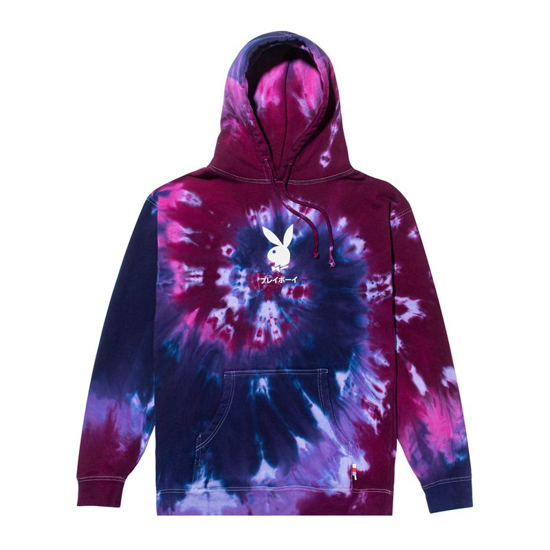 Sudadera Con Capucha Playboy Tokyo Club Tie-Dye Mujer Rojos | 6047-MTNYZ