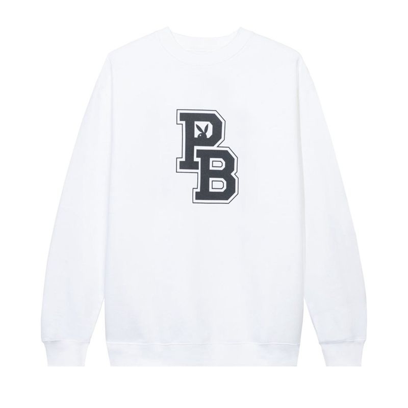 Sudadera Con Capucha Playboy Varsity Letras Crewneck Sweat Hombre Blancos Negros | 6592-JHWAU