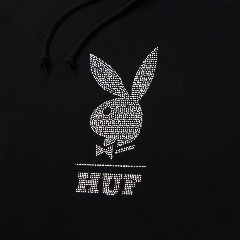 Sudadera Con Capucha Playboy X Huf Rhinestone Hombre Grises | 2865-ORUXE