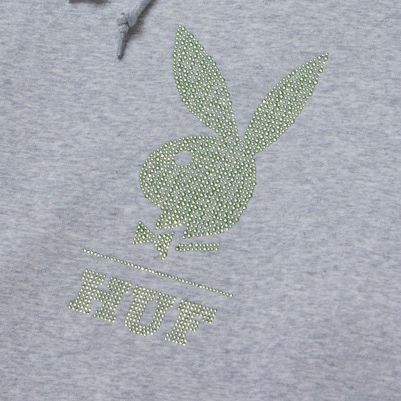 Sudadera Con Capucha Playboy X Huf Rhinestone Hombre Grises | 2865-ORUXE