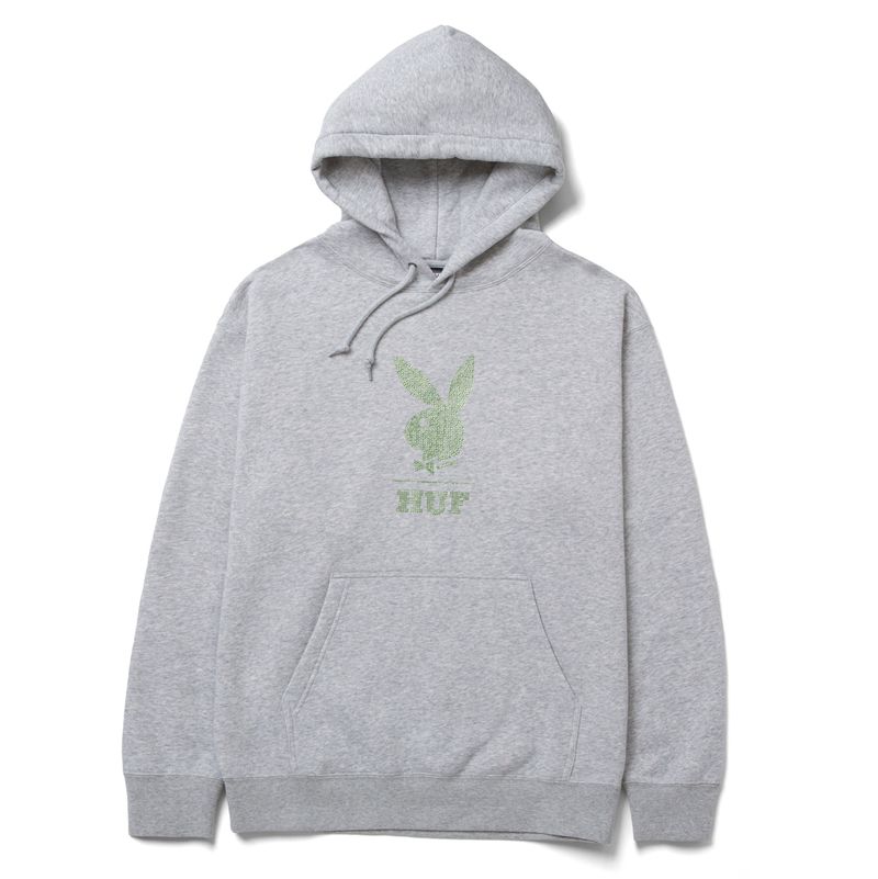 Sudadera Con Capucha Playboy X Huf Rhinestone Hombre Grises | 2865-ORUXE