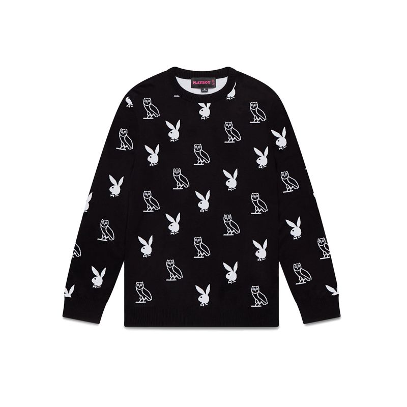 Suéteres Playboy X Ovo Intarsia Knit Hombre Rojos | 2871-MAIDS