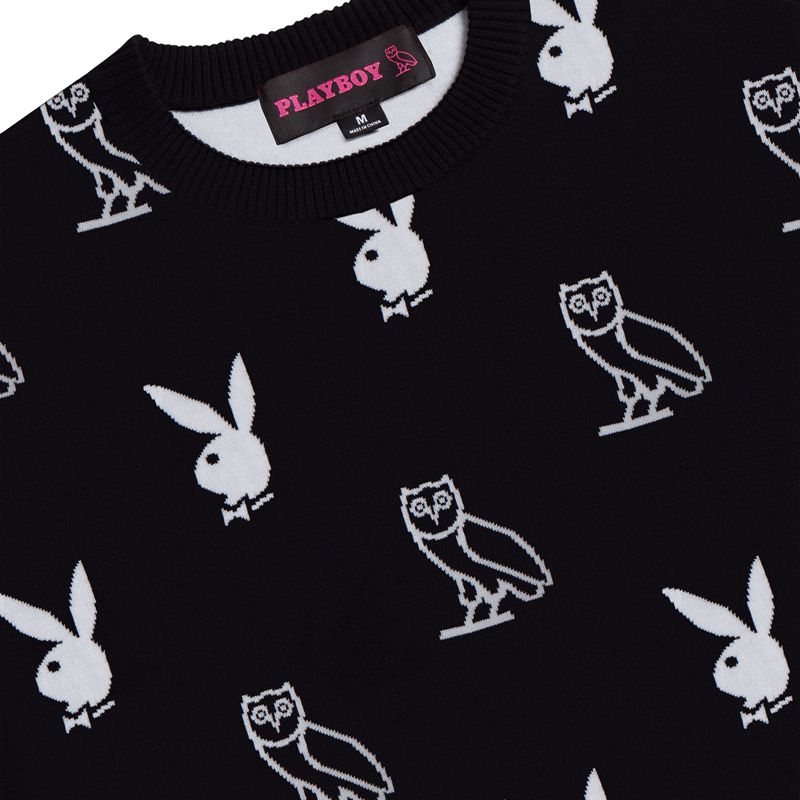 Suéteres Playboy X Ovo Intarsia Knit Hombre Rojos | 2871-MAIDS