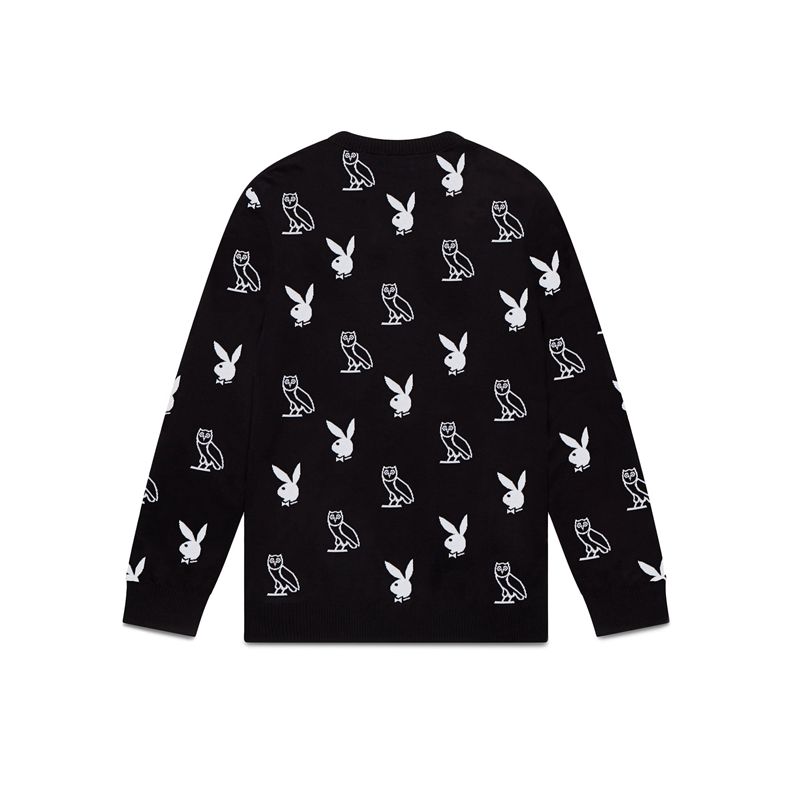 Suéteres Playboy X Ovo Intarsia Knit Hombre Rojos | 2871-MAIDS