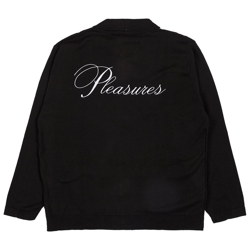 Suéteres Playboy X Pleasures Club Woven Cardigan Hombre Negros Naranjas | 1230-ISJEB