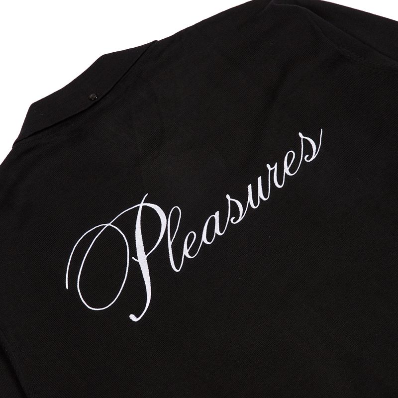 Suéteres Playboy X Pleasures Club Woven Cardigan Hombre Negros Naranjas | 1230-ISJEB