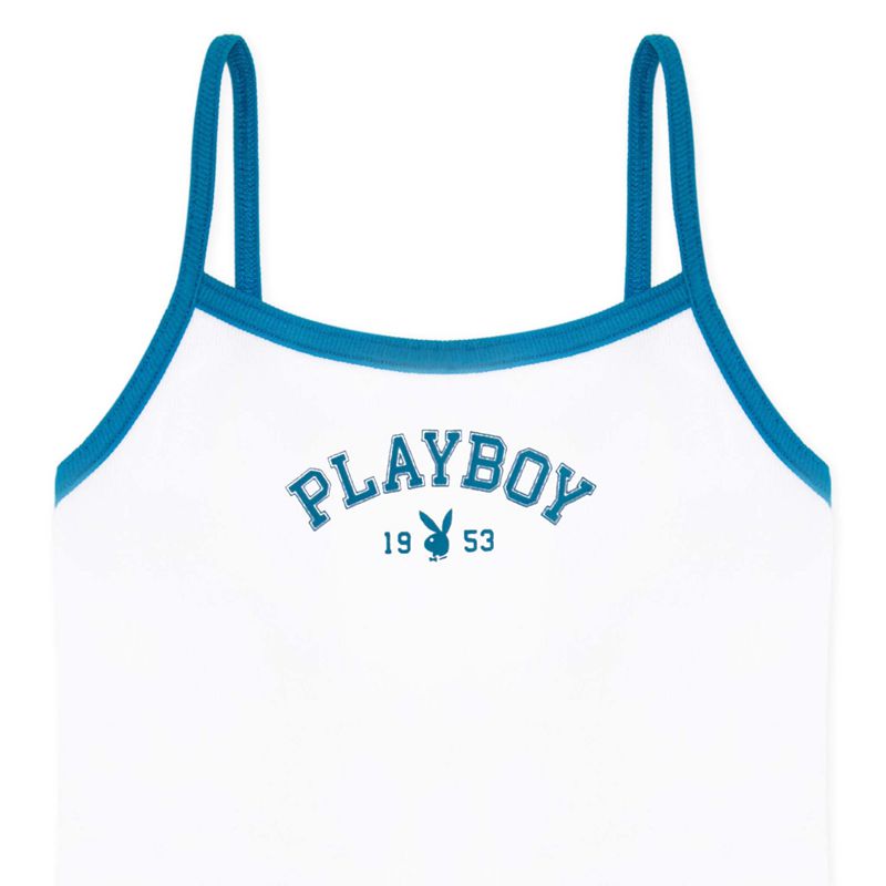 Tank Playboy 1953 Ribbed Mujer Blancos | 6412-KUZFT