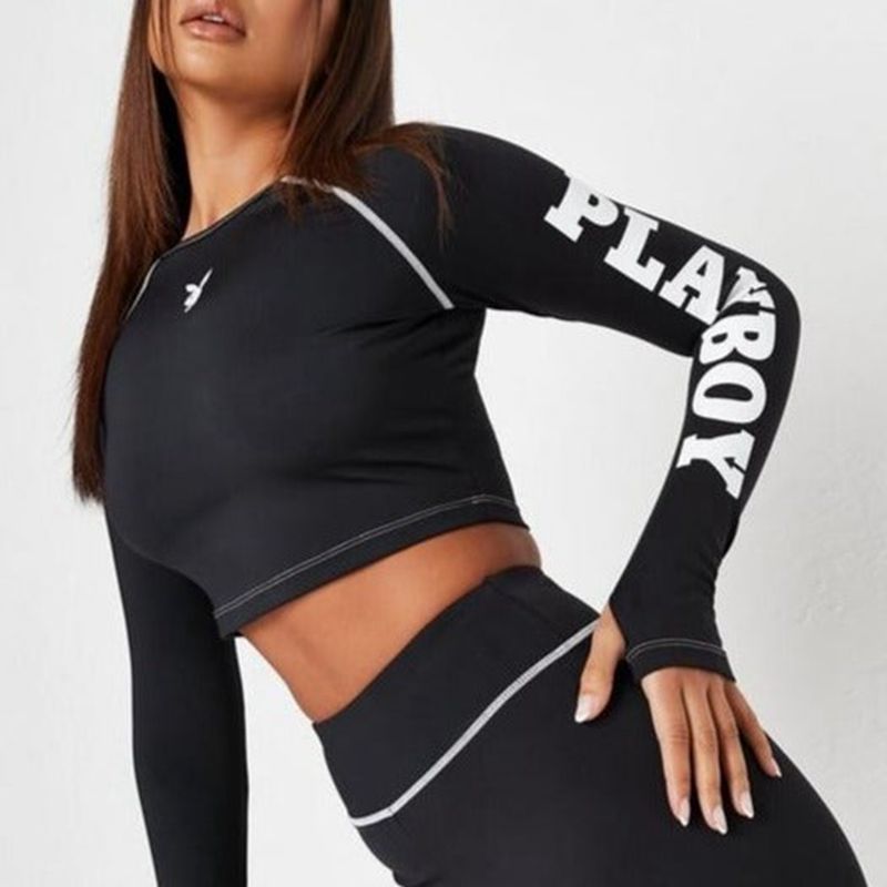 Tank Playboy Active Long Sleeve Mujer Verdes | 2046-WKRLT