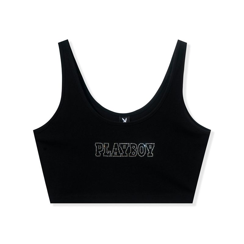 Tank Playboy Bedazzled Masthead Mujer Morados | 3820-QZPDR