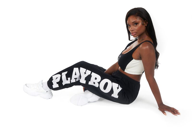 Tank Playboy Boxing Sports Bra Mujer Negros | 8543-BXYON