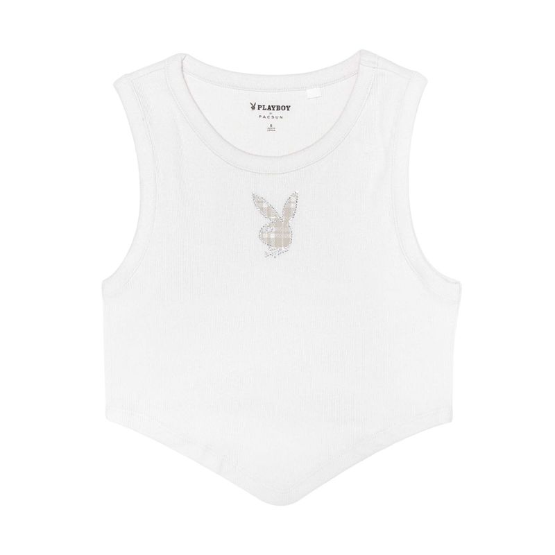 Tank Playboy Handkerchief Mujer Blancos | 0372-YPARQ