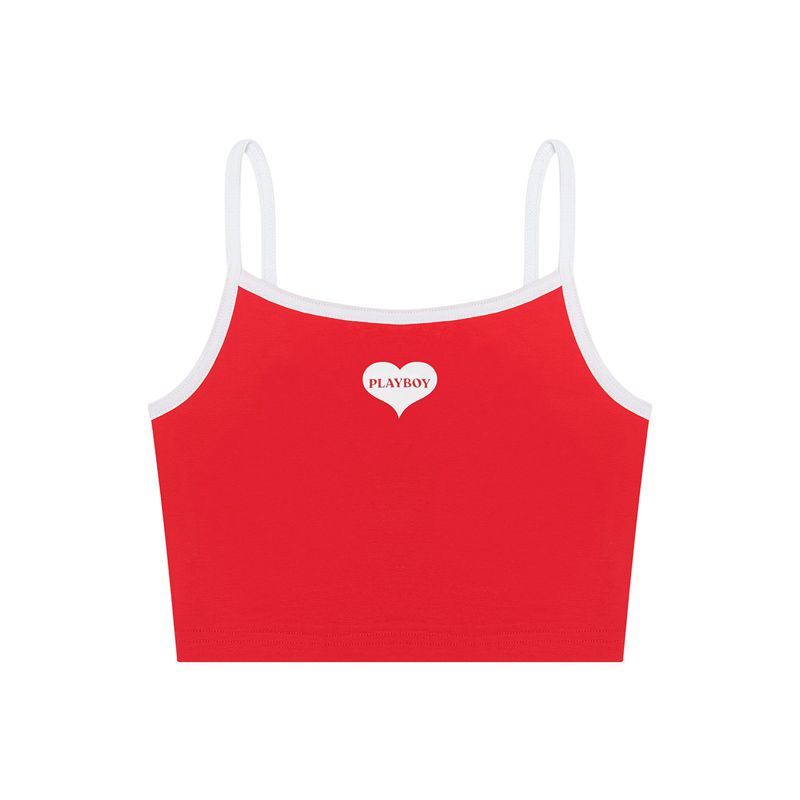 Tank Playboy Heart Lounge Mujer Rojos | 4725-PCTQD