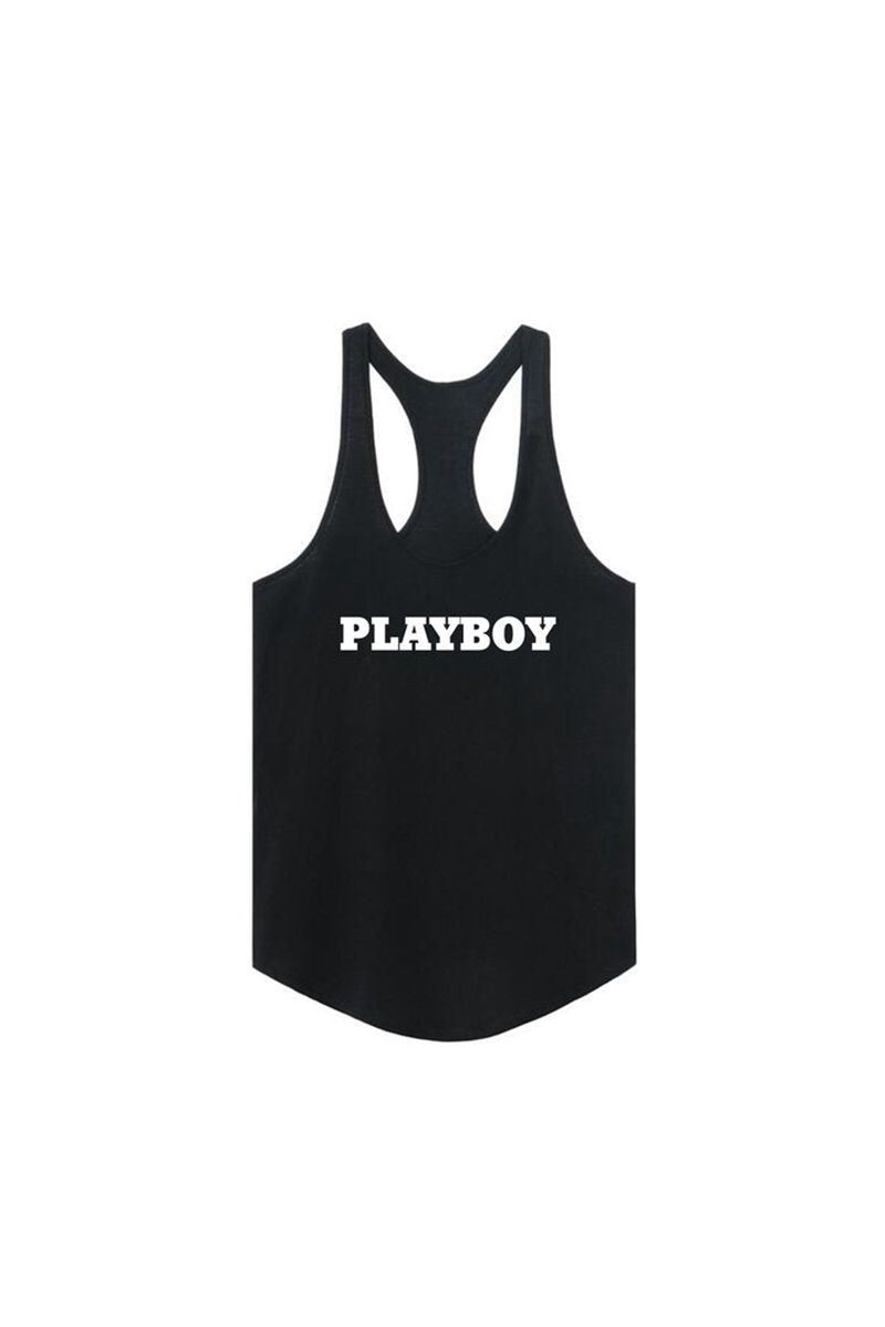 Tank Playboy Masthead Mujer Blancos | 1089-IGOMZ