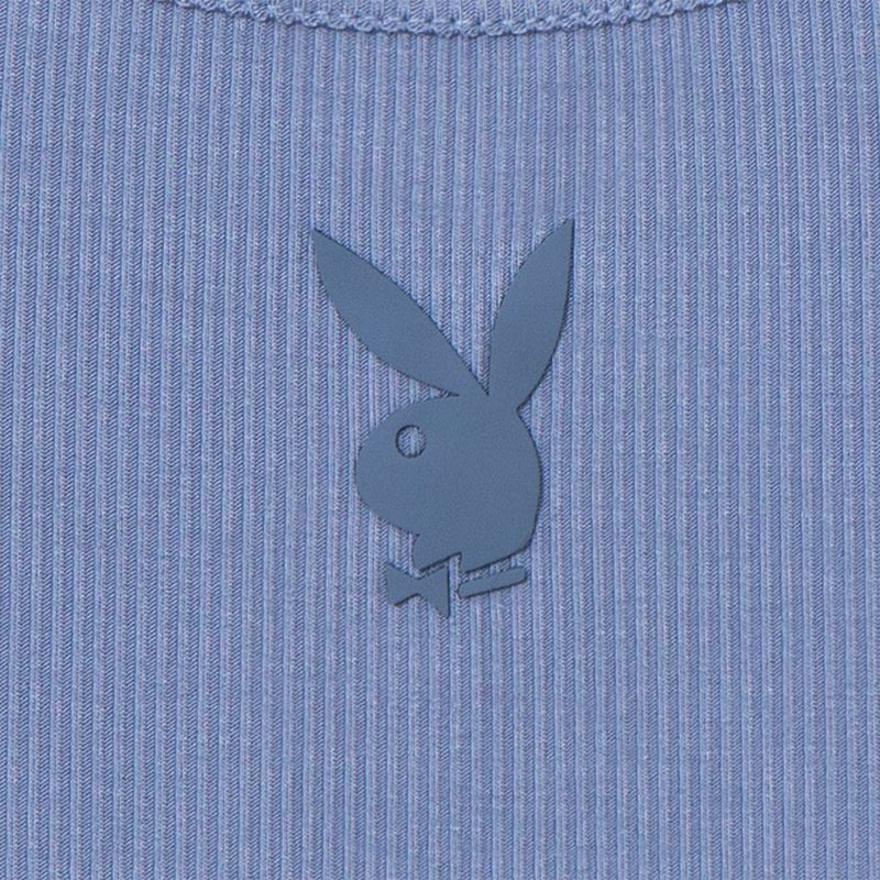 Tank Playboy Mini Rabbit Head Lounge Mujer Azules | 7290-WXJLY