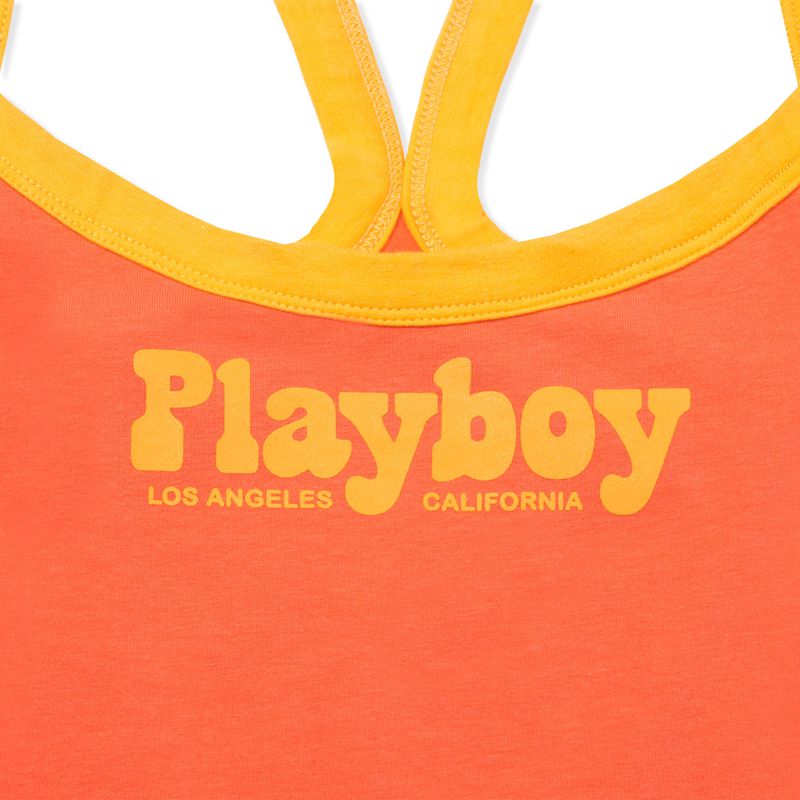 Tank Playboy Racerback Mujer Naranjas | 2473-LEYJA