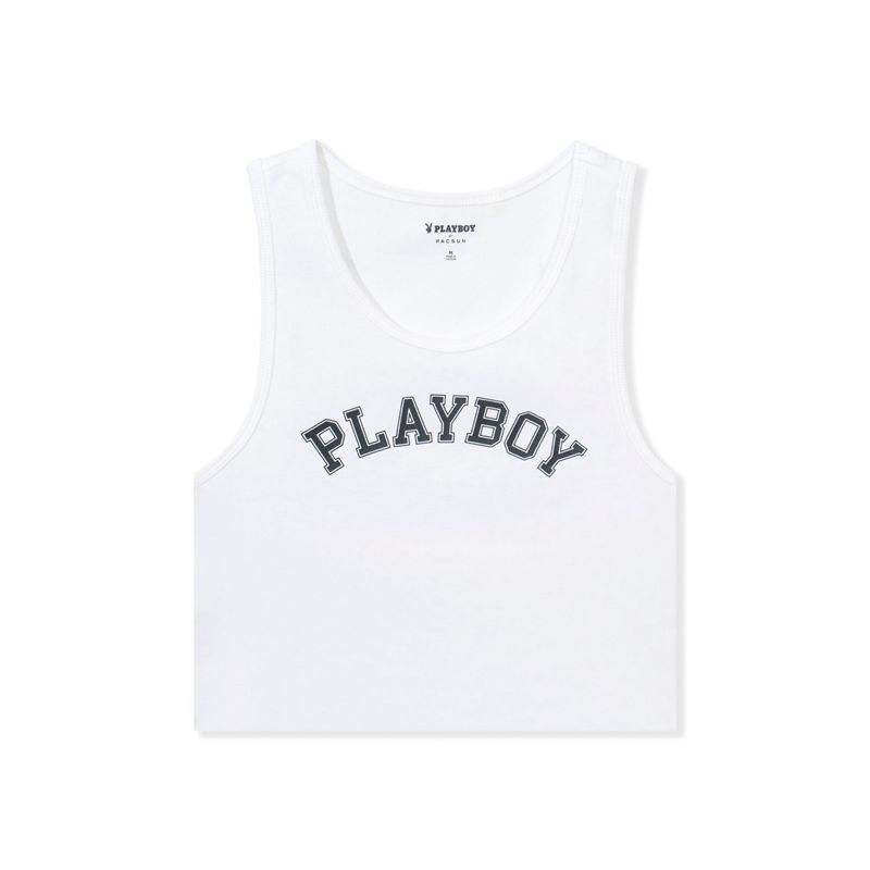 Tank Playboy Ribbed Mujer Morados | 0518-RXBFJ