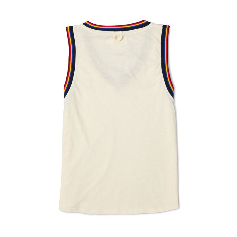 Tank Playboy Striped V-Neck Mujer Blancos | 7253-ZVOIM