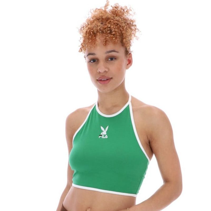 Tank Playboy X Fila Sandra Halter Mujer Verdes | 1576-VXFNI