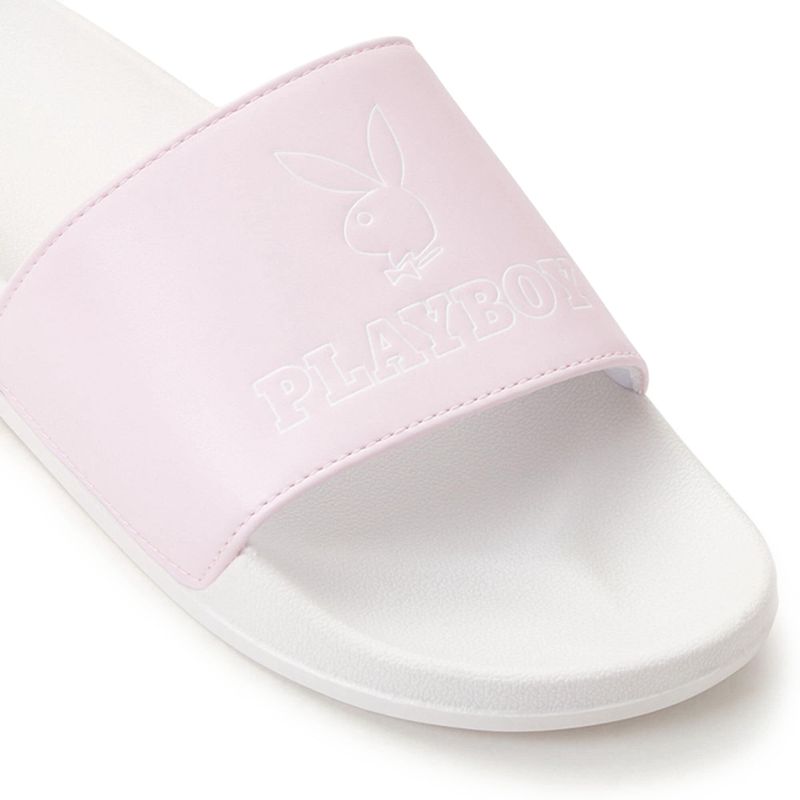 Trajes De Baño Playboy Bunny Chanclas Sandals Mujer Negros | 9687-LTKCS