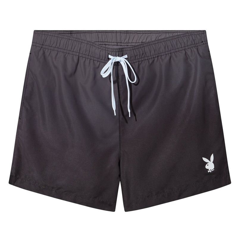 Trajes De Baño Playboy Ombre Trunks Hombre Negros Blancos | 8391-TMDAN